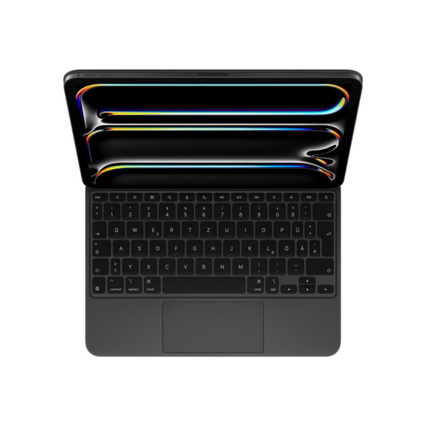 Apple Magic Keyboard - Tastatur und Foliohülle - mit Trackpad - hinterleuchtet - Apple Smart connector - QWERTZ - Deutsch - Schwarz - für Apple 11-inch iPad Pro (M4)