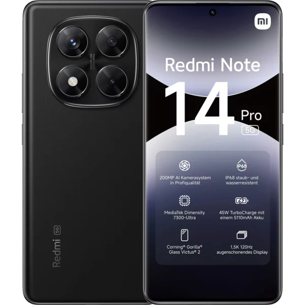 XIAOMI Redmi Note 14 Pro DS 5G 256GB midnight black