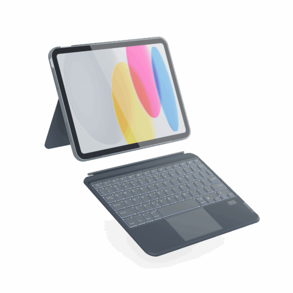 Epico Backlit Keyboard Case for iPad 10,9" (2022) - german/grey