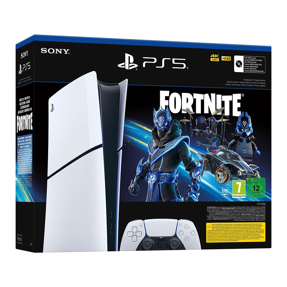 PlayStation PS5 Digital Version Slim Fortnite Bundle - 1TB weiß